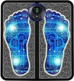Foot Massager Feet Massage Machine ,Electronic Muscle Stimulator Massage Mat USB Rechargeable Massager (Black)